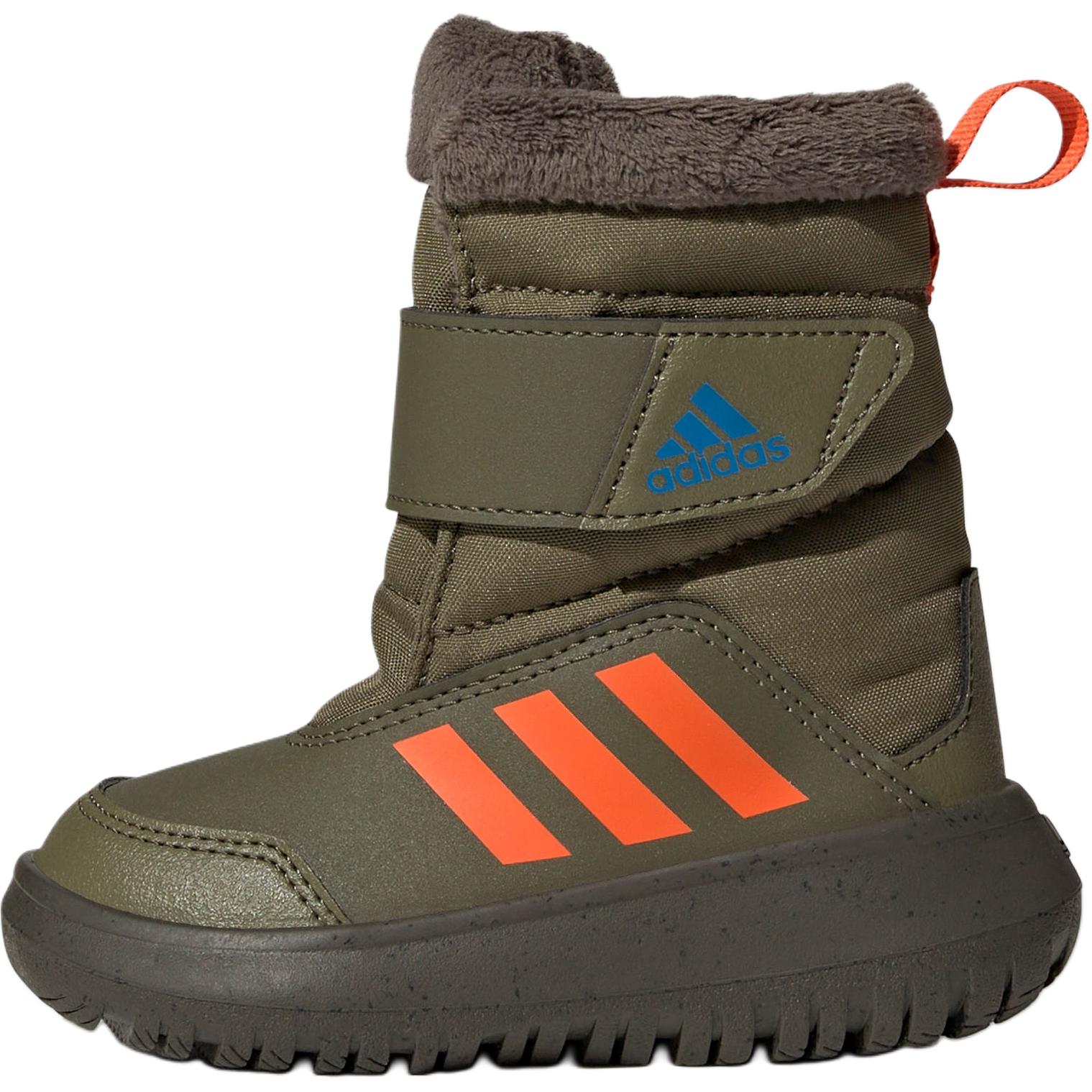 

Adidas Winterplay Удобные Нескользящие Высокие Прогулочные Ботинки Детская Обувь Коричневый Зеленый GZ6801 26½