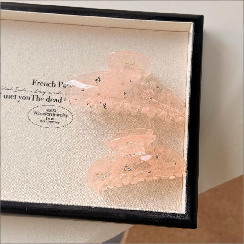 New Korean Woman Senior Lace Pattern Hair Claw Barrettes Girl Fashion Hair Clips Hair Headwear Hair Accessories Hairpins