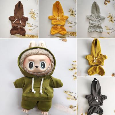 Pro 17cm panenku Labubu Oblečení Móda Mikiny Oblečení pro panenky Barevně sladěné mikiny Doplňky pro panenky Roztomilá dekorace