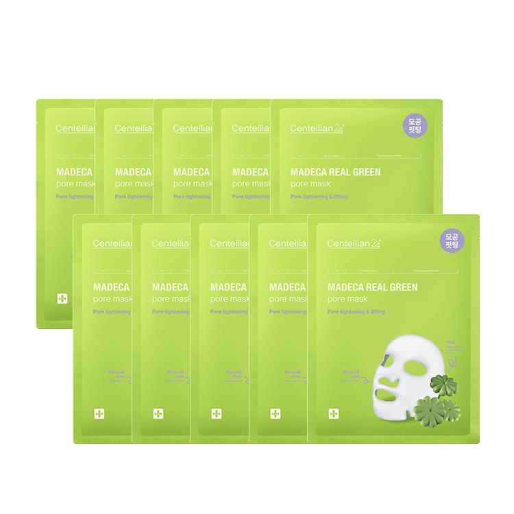 Madeca Real Green Pore Mask 10 pcs