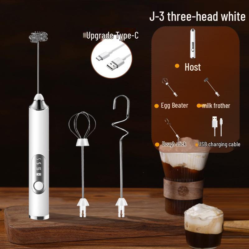Portable Rechargeable Handheld Electric Milk Frother & Coffee Mixer