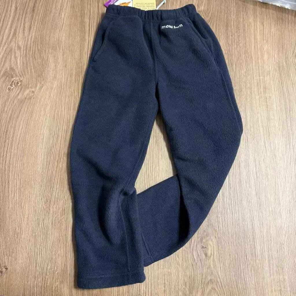 2025 Autumn/Winter Kids' Sports Outdoor Warm Fleece Pants for Boys, Girls, and Parent-Child Matching