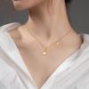 Fritillary Rabbit Minimalist Wind Stove Real Gold Necklace Female Collarbone Chain With Jewelry
