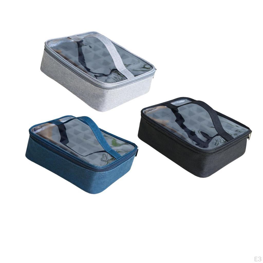 Nail Polish Carrying Case Multifunctional Clear Lid Practical Organizer with Handle