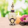 Decorative Glass Perfume Bottle Alloy Aroma Container Empty Refillable Essential Oil Diffuser Travel Sub Bottle Gift