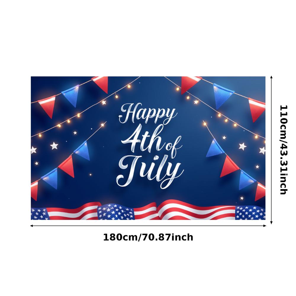 Flag Design American Flag Decor Star Patterns Independence Day Banner Vibrant Colors Decorative Bunting Party Banner