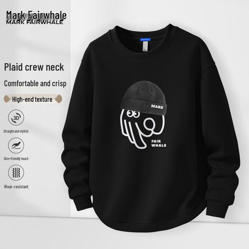 Mark Fairwhale Men's American Style Crewneck Sweatshirt