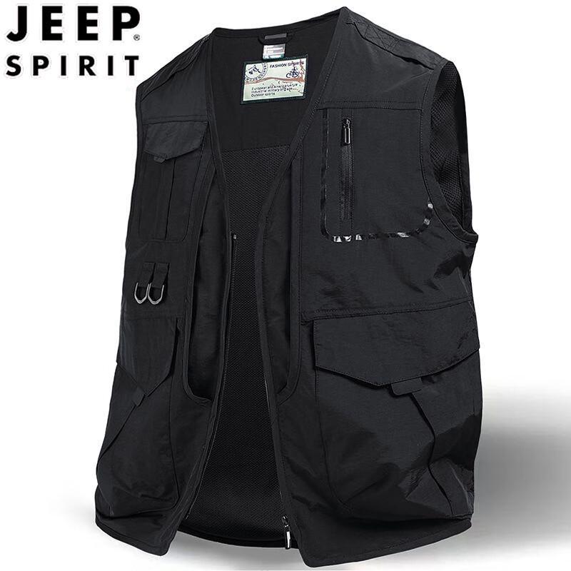 

JEEP SPIRIT Men s Outdoor Multi-pocket Fishing Vest 3XL