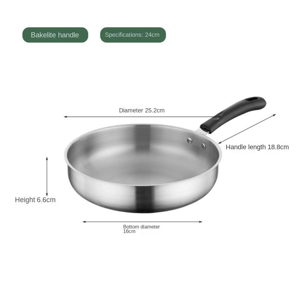 

Fast Heating Cooking Pan Non-Stick Uncoated Cooking Pot for Gas Stove Induction Cooker Black/S