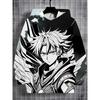 The  Spring Autumn New Comfortable Children's Hoodie With 3D Anime Boy Print Casual And Fashionable Pullover