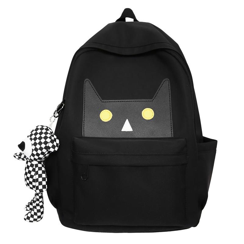 Fashion Kitten Backpack Contrasting Colors Cute Large Capacity College Student Schoolbag Commuter Computer Backpack Female