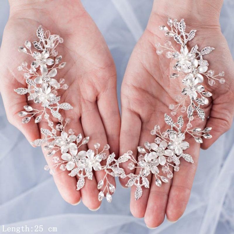 

Crystal Flower Leaf Headbands Tiaras Luxury Rhinestone For Women Pageant Prom Bridal Wedding Hair Accessories Jewelry Tiara Gift серебряный