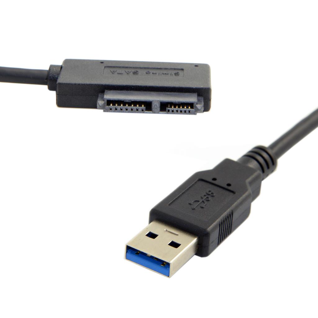 USB 3.0 To 7+6 13pin Slimline Sata Adapter Cable for Laptop CD DVD ROM Optical Drive