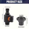 2PCS PVC/IBC Water Barrel Adapter,Water Tank Adapter with Valve,Quick Installation Rainwater Collection Connector Kit,External Thread Connector