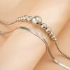 Accessories, Versatile Business Cold Wind Chain Necklace, Personalized Round Bead Snake Bone Chain Double Necklace Women