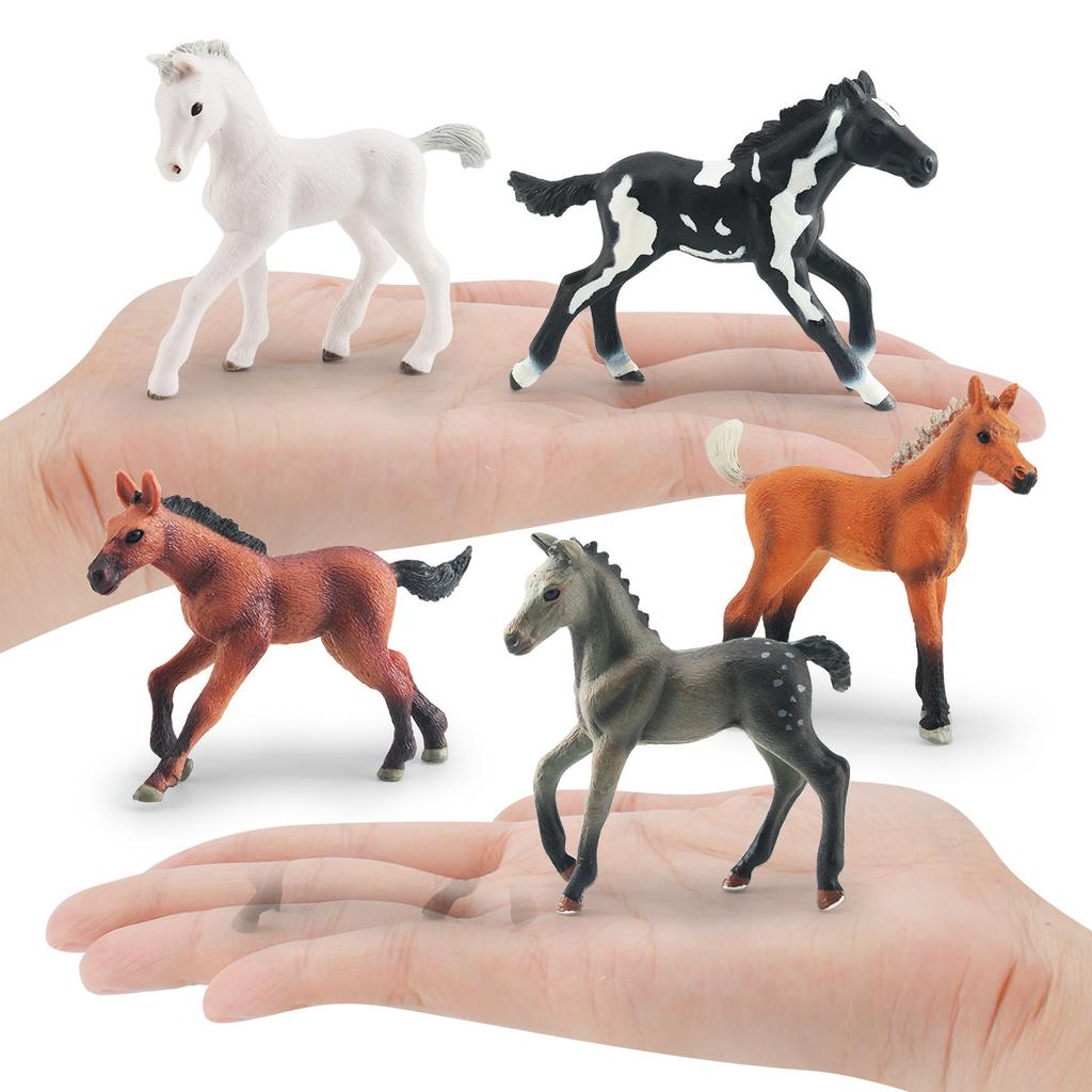 Simulation Foal Animal Model Toys 8 Belgian Horse Walker Horse Thoroughbred Horse Sharmaton River Horse Ornament