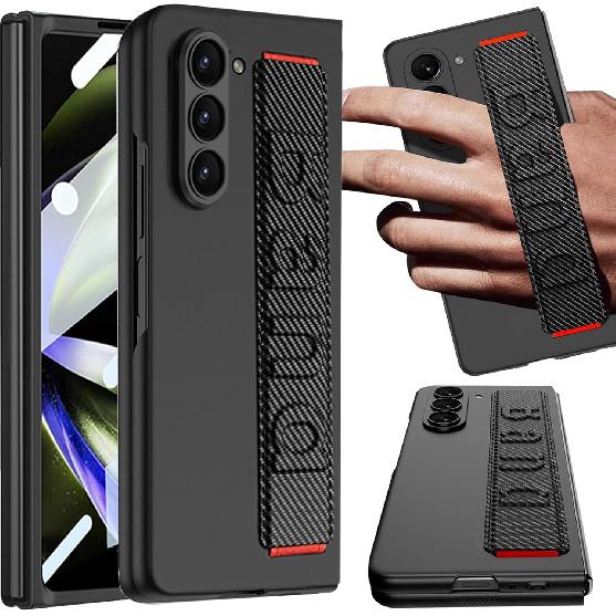 NINKI Compatible Samsung Galaxy Z Fold 6 Case Carbon Fiber with Strap,Shockproof Slim Cover Screen Protector Case for Samsung Z Fold 6 Phone Case