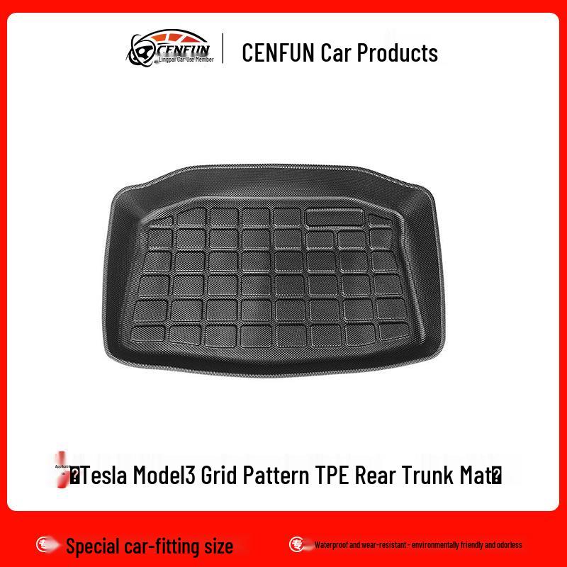 Tesla Model 3/Y Injection Molded Floor Mats - Original Trunk Mat for Left and Right-Hand Drive.