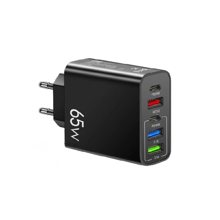 

High Efficiency Charging Adapter USB 65W Output and Type C Port Desktop Charging Hub Perfect for Simultaneous Charging