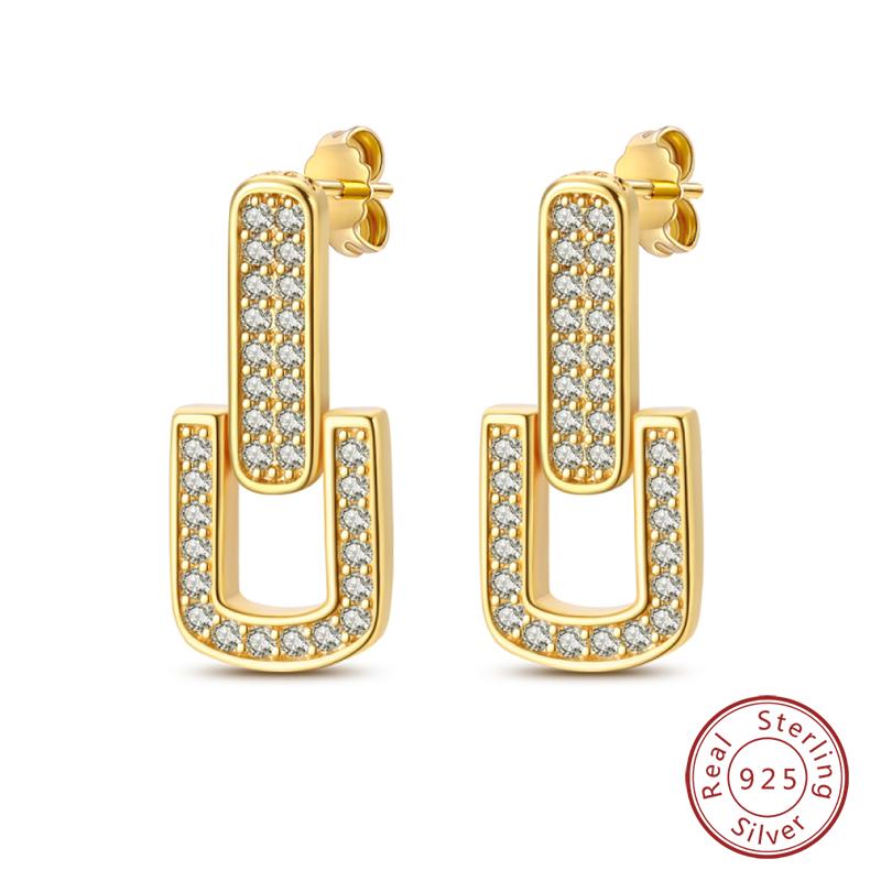 

100% стерлингового серебра 925 пробы звезда луна пчела кулон золотые серьги для женщин сверкающий циркон роскошные свадебные помолвочные ювелирные изделия подарок