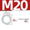 Carbon Steel Zinc-Plated Lock Washer with Inner and Outer Teeth