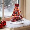 Seasonal Shelf Decorations Cartoon Christmas Coffee Cup House Ornaments, 2D Acrylic Tree Tabletop Cute Holiday Home Accents Decor, Mini Decor for Desk