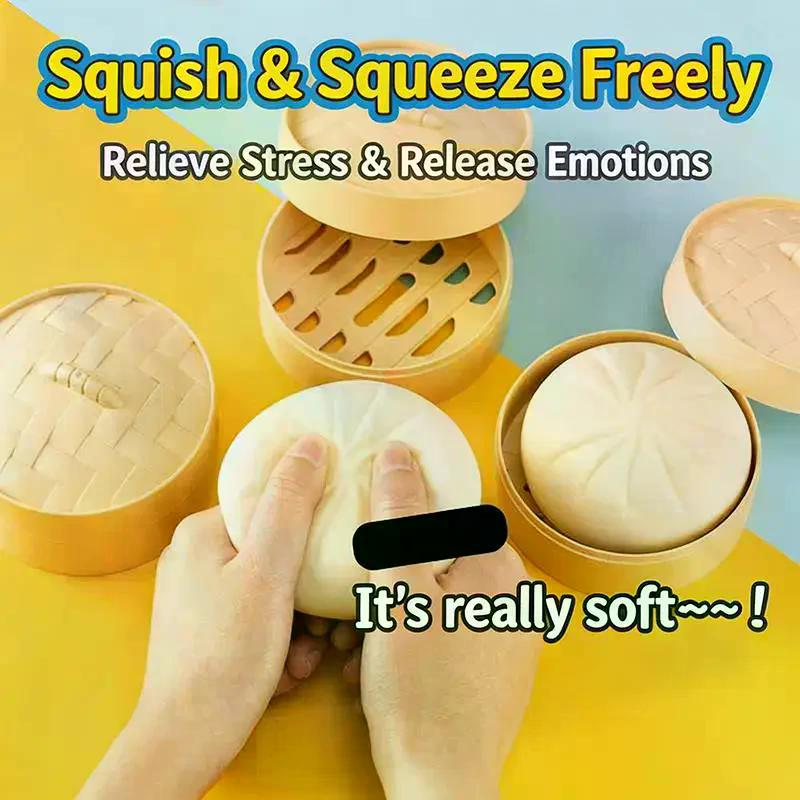 Dumpling Squishy Toy Therapeutic Anxiety Relief Fidget For Kids And Adults Stress Reduction