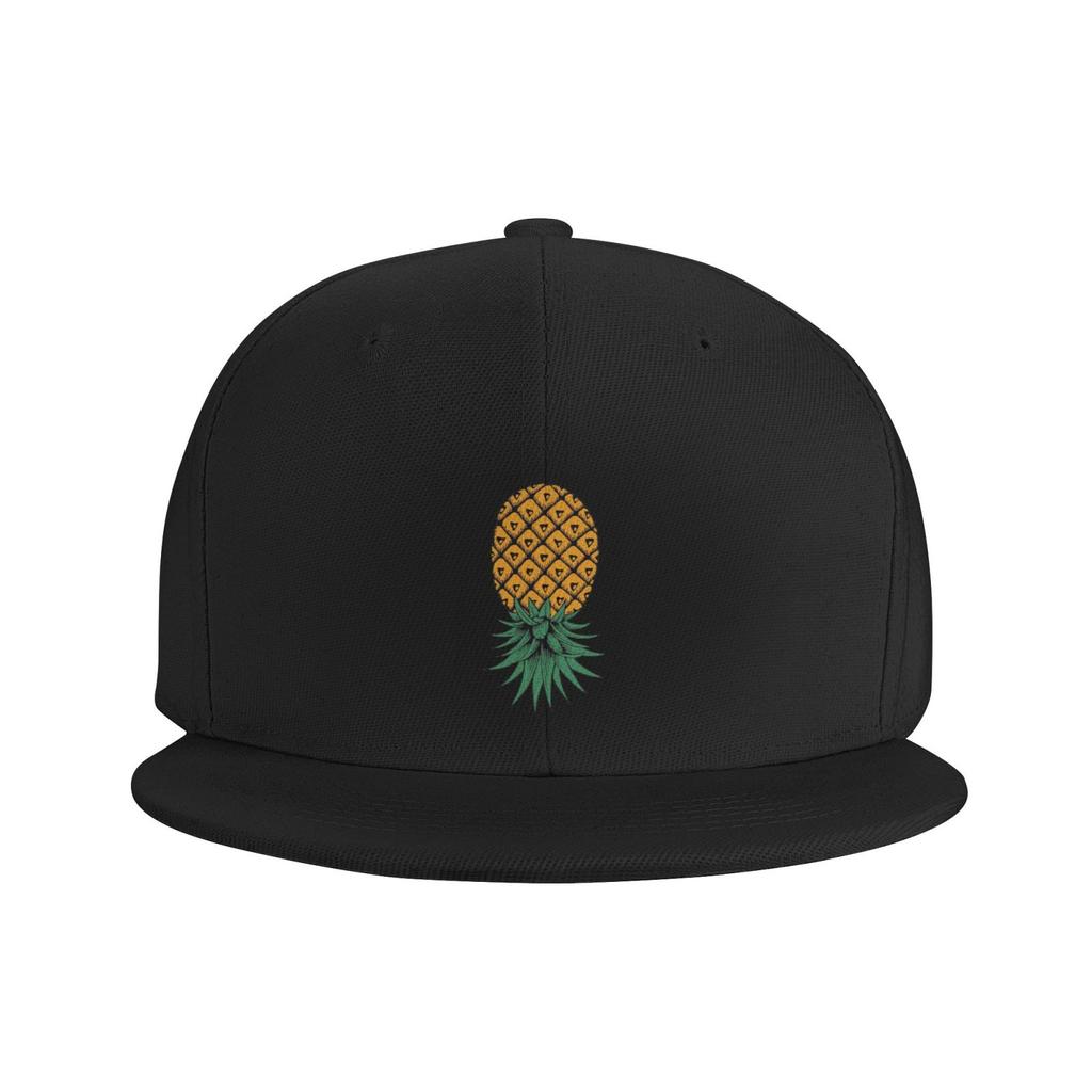 Upside Down Pineapple Baseball Cap Funny Hiphop Flat Cowboy Hat Unisex Adult Vintage Trucker Hats Adjustable Washable