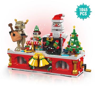 City Creativity Winter Village Christmas Joyful Team Model Building Blocks Bricks Kids Toys Christmas Boys Girls Gifts