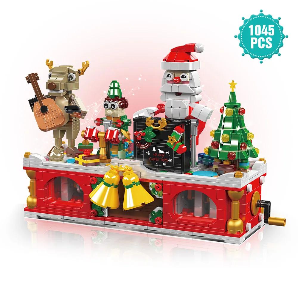 

City Creativity Winter Village Christmas Joyful Team Model Building Blocks Bricks Kids Toys Christmas Boys Girls Gifts