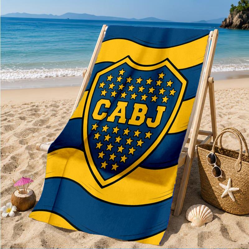 Juniors Football Club Design Printed Microfiber Beach Towel, Soft And Absorbent, Quick-Dry, Ideal for Summer Travel, Beach Essential, Swimming Pool