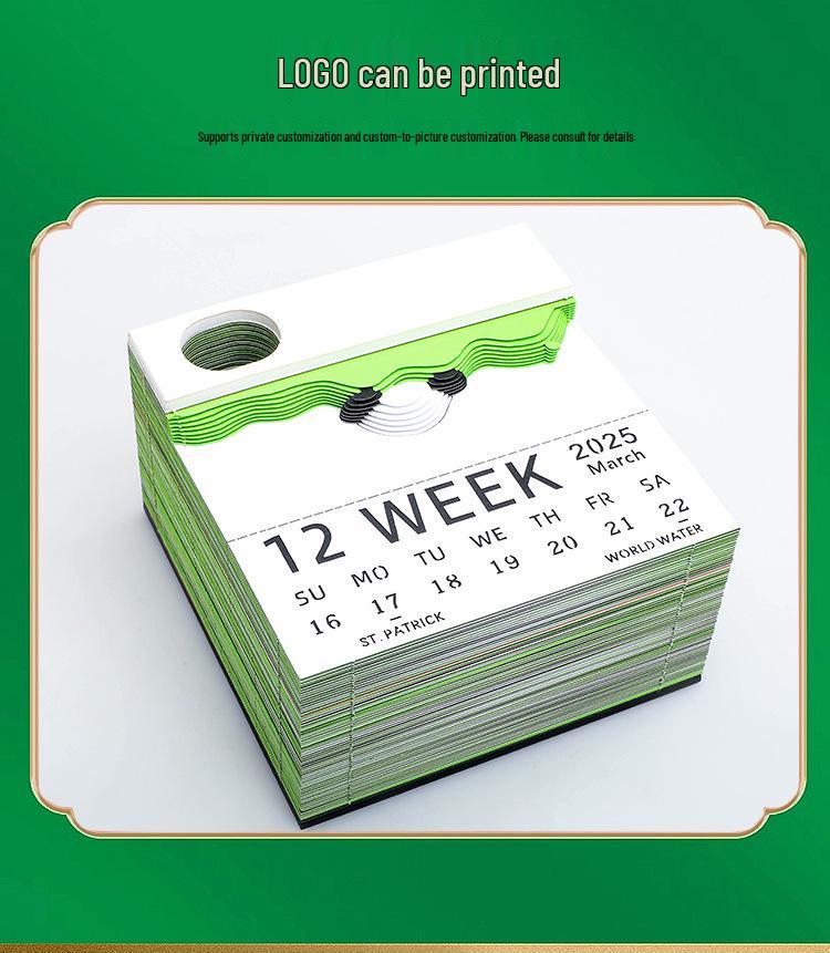 Panda 3D Haftnotizen: Abreiß-Wochenkalender & Kreative Schreibtischornamente, Perfekt für kulturelle Geschenke und Firmengeschenke.