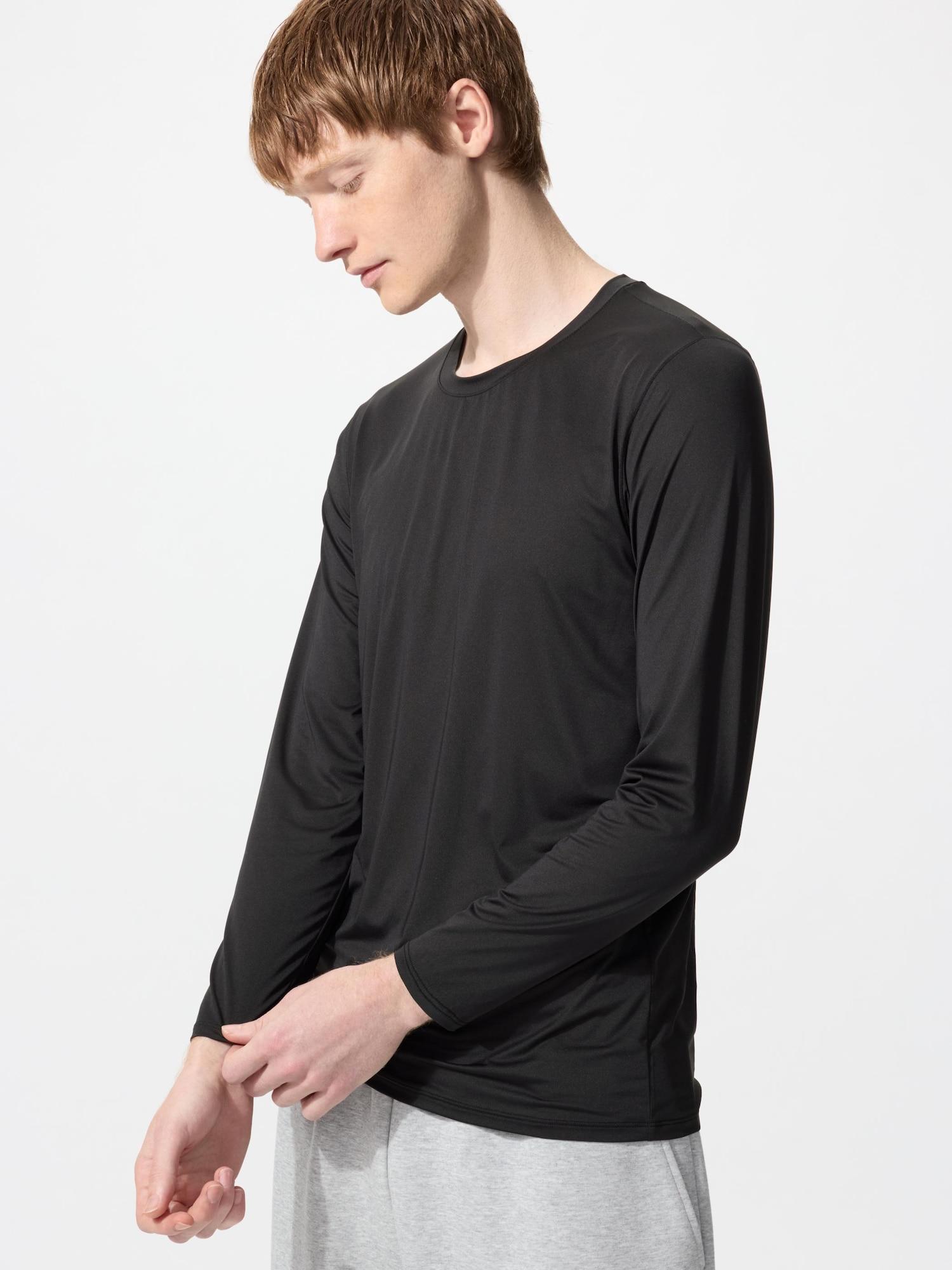 

Uniqlo Japan Air RhyThm Футболка с круглым вырезом и длинным рукавом 09 BLACK/L