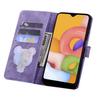 For Samsung Galaxy A54 5G PU Leather Wallet Case Imprinted Cat Flower Phone Stand Cover with Strap