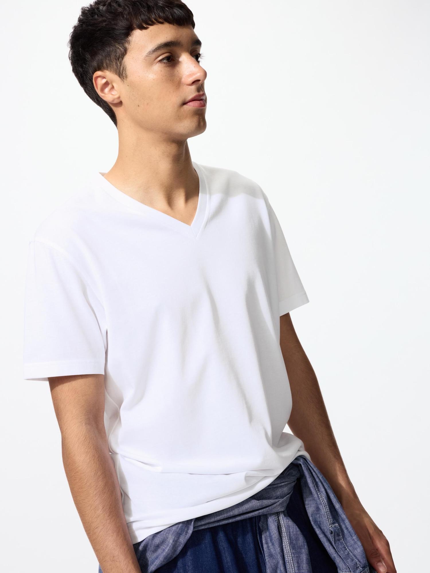 

Uniqlo Футболка с V-образным вырезом и воротником «Japan Dry» 00 WHITE/XS