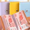 Banknoten-Aufbewahrungsbuch aus PU-Material, Platz für 100 Banknoten, Mit Fotos von Banknoten, Briefmarken, Bankkarten-Aufbewahrungsbuch