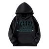 Girls' Fashion Long-Sleeve Hooded Sweatshirt with Print and Pockets