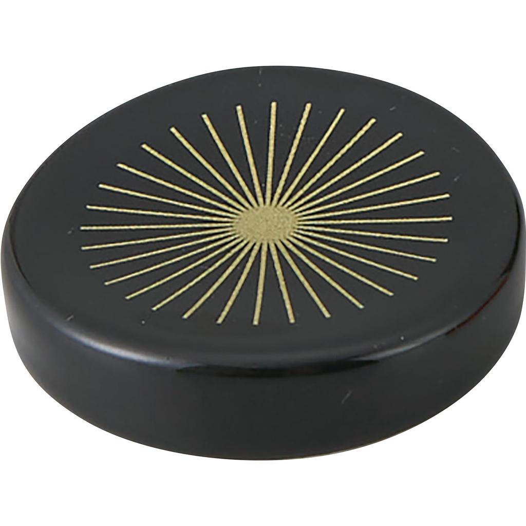 Hanabiyori Essstäbchen-Paar in einem hölzernen lackierten Essstäbchen- und Essstäbchenhalter-Set und Perfekte Essstäbchen Essstäbchenhalter Durchmesser x 1cm Hergestellt in