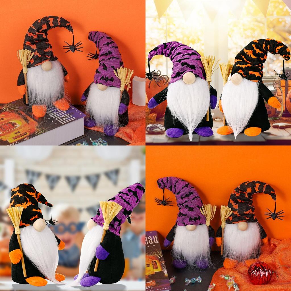 Adorable Plush Halloween Gonks Gnome Witch Spider Rudolph Doll For Party Decoration