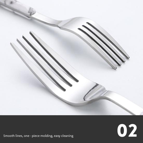 Edelstahl Tafelgeschirr Set 5-teilig Ergonomischer Marmorgriff Besteck Enthält Steakmesser Gabel Löffel Kaffeelöffel Langlebig und Stilvoll für Zuhause Und