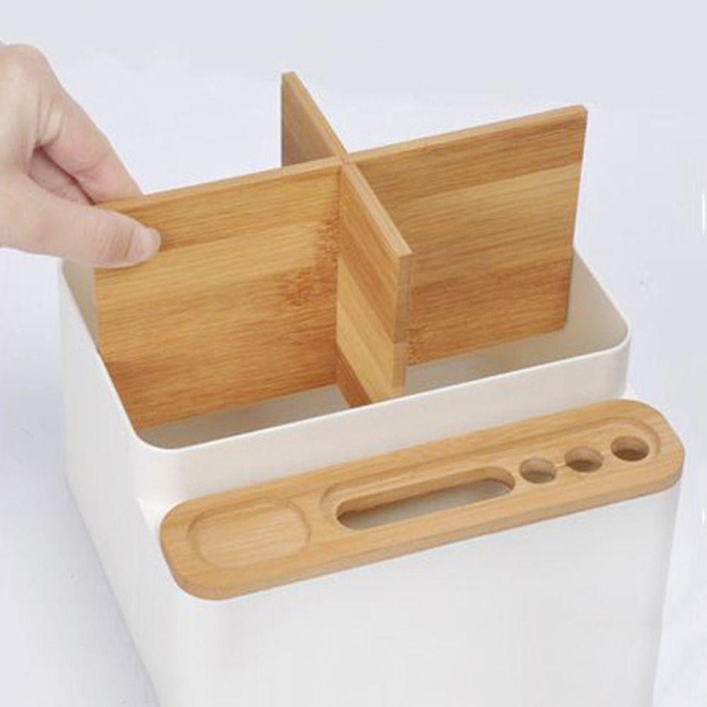 Large Capacity Remote Control Phone Holder Smooth Edge Desktop Storage Box  for Home