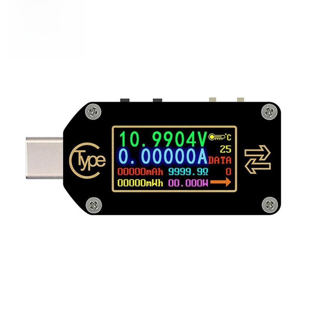 For Charger Testing Black PD Protocol Tester Offline Data Storage Current Meter Voltage Meter Temperature 0 80