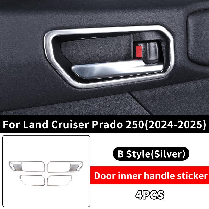 For 2024-2026 Toyota Land Cruiser Prado LC250 Inner Door Handle Bowl Cover Protection Decoration Interior Exterior Accessories