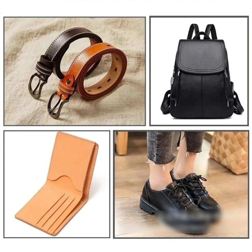 9 pcs/set DIY Craft Leather Sewing Kit Straight Hook 50 m Shoe Repair Line Punch Stitching Needles Nylon Thread Easy-to-Use