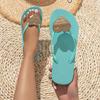 Fashion Slippers Women Outside Love Shaped Flip Flops PVC Breathable Soft Sole Slippers for Women Leisure Vacation Women's Shoes