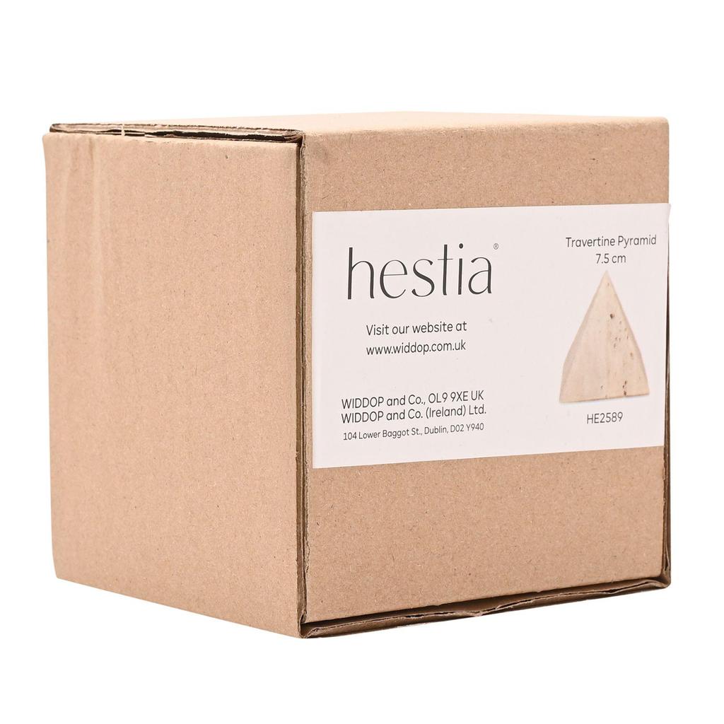 Hestia Travertin Pyramiden Ornament