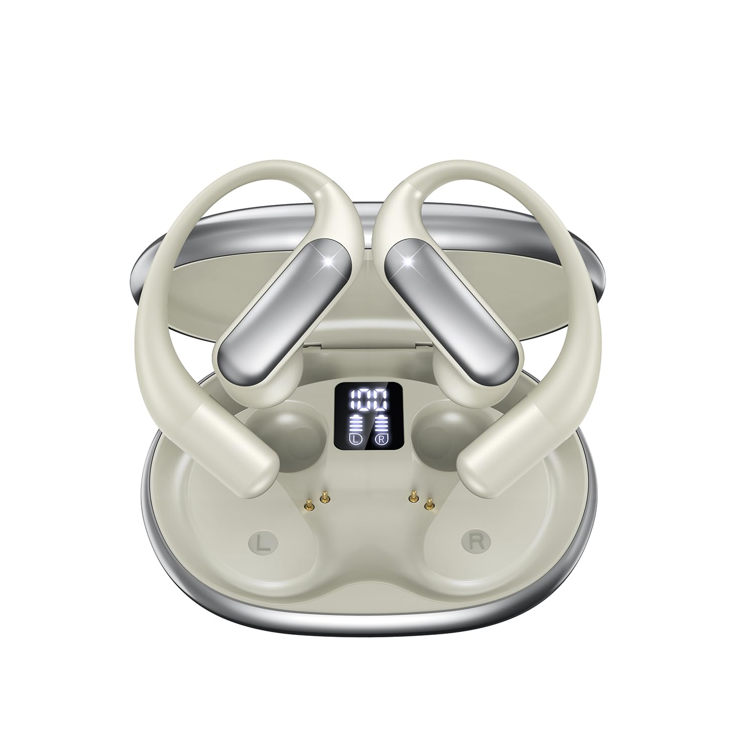 

Newly Designed Bluetooth Earphones with Bone Conduction and Air Conduction Technology for a Comfortable AAC No Ear 3D ENC Call Noise 48 Hours of