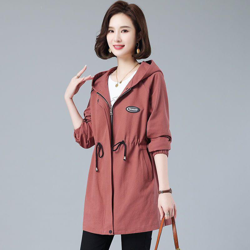 Trench Coat for Women Autumn Hooded Windbreaker Women Long Coat Women Autumn Spring Plus Size Abrigo Mujer Outerwear