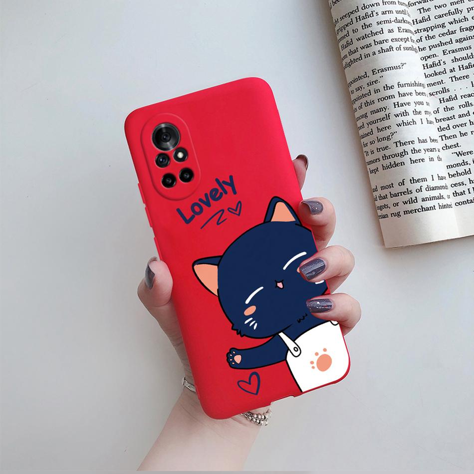 Case For Huawei Nova 8 Pro SE Silicone Flower Cat Cartoon Protector Phone Cases For Huawei Nova8 8Pro 8SE New Fundas Back Cover