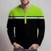 Men's Loose Casual Button Down Collar Long Sleeve Top